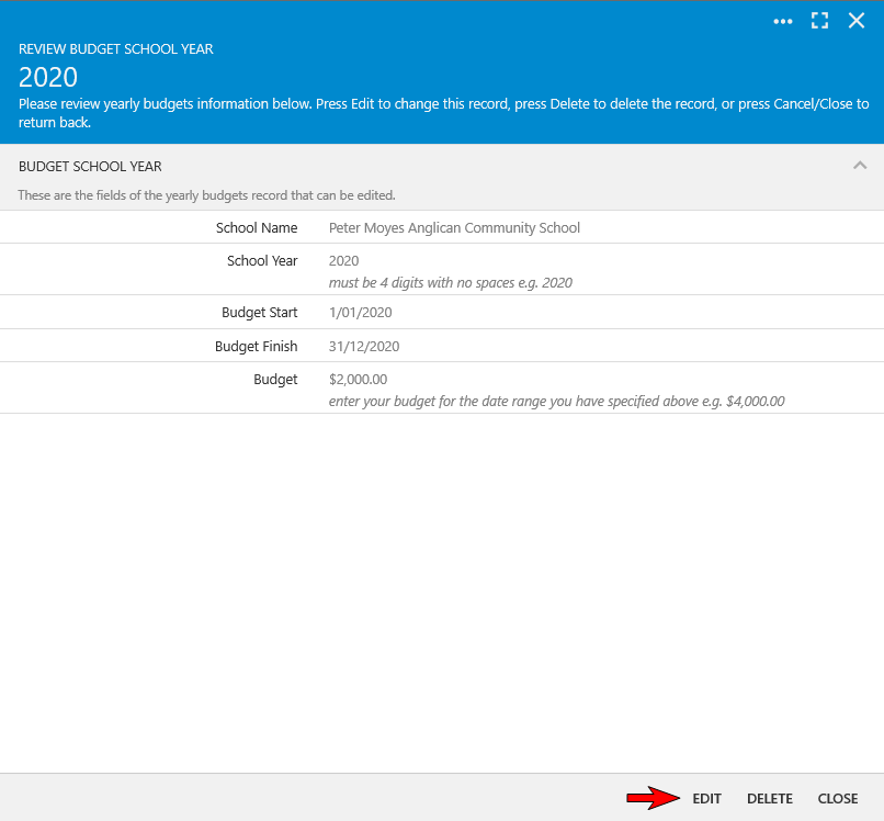 Yearly Budget: Update